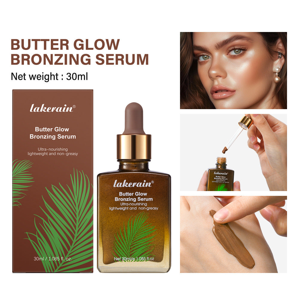 Lakerain Bronzing Glow Serum (30ml) - Hydrating Illuminating Drops for Sun-Kissed Radiance