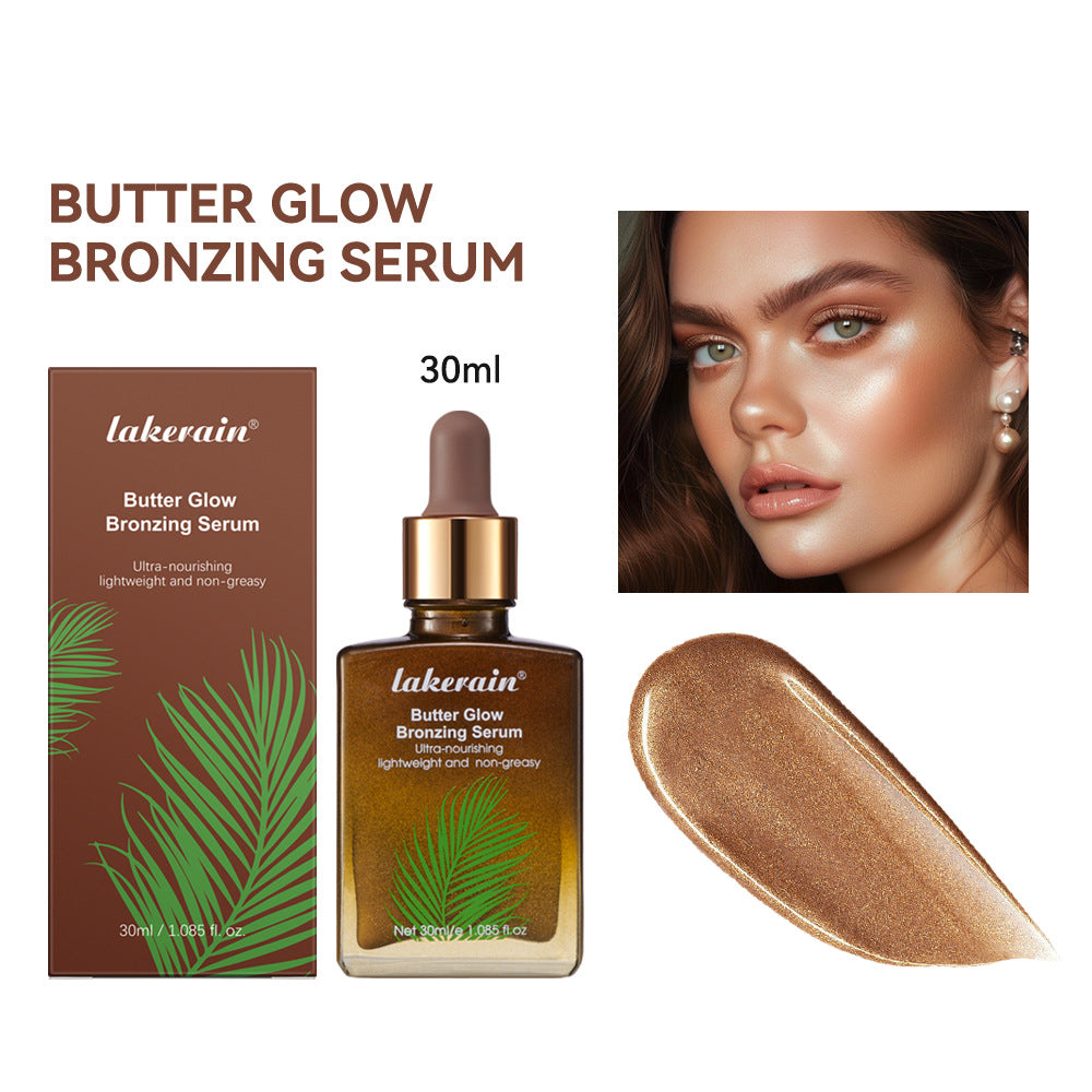 Lakerain Bronzing Glow Serum (30ml) - Hydrating Illuminating Drops for Sun-Kissed Radiance