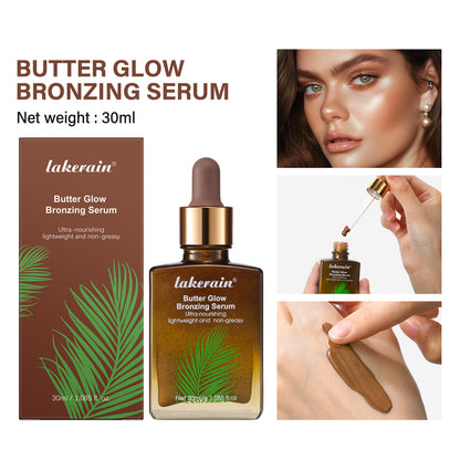 Lakerain Bronzing Glow Serum (30ml) - Hydrating Illuminating Drops for Sun-Kissed Radiance